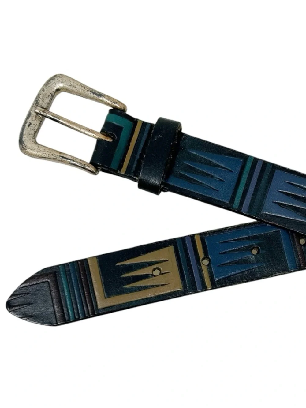 California Hand Painted Leather Belt